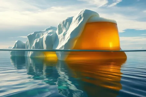 An iceberg of beer