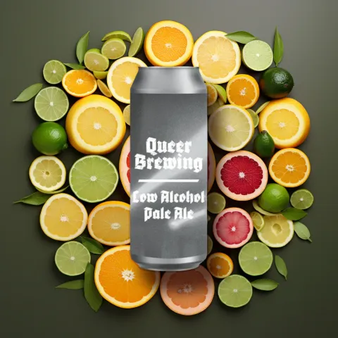 Queer Brewing 'Become Your Own God' Alcohol-Free Pale Ale (0.5% ABV)