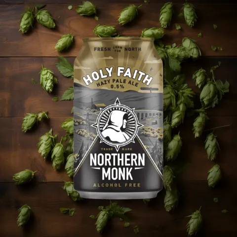 Northern Monk Holy Faith Alcohol-Free Hazy Pale Ale (0.5% ABV)