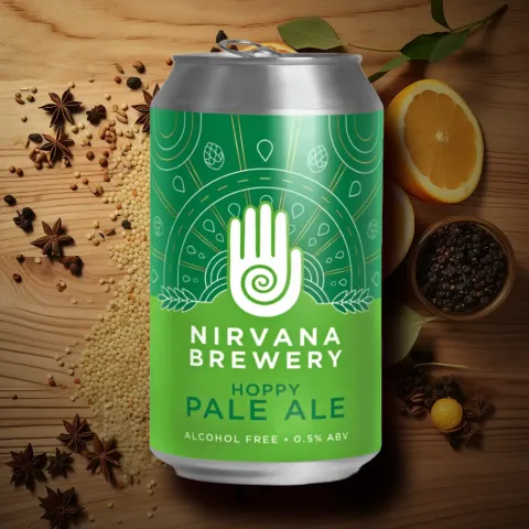 Nirvana Hoppy Pale Ale Alcohol-Free Beer Can (0.5% ABV)