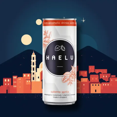 Haelu 'Salerno Spritz' Alcohol-Free Cocktail With Adaptogens (0.4% ABV)