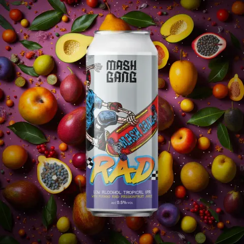 Mash Gang Rad Alcohol-Free Tropical IPA (0.5% ABV)
