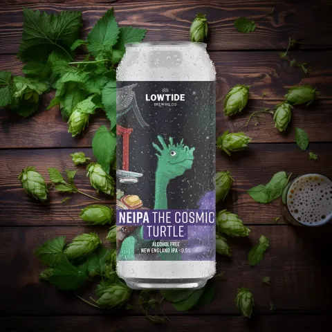 Lowtide Brewing NEIPA The Cosmic Turtle Alcohol-Free Beer (0.5% ABV)
