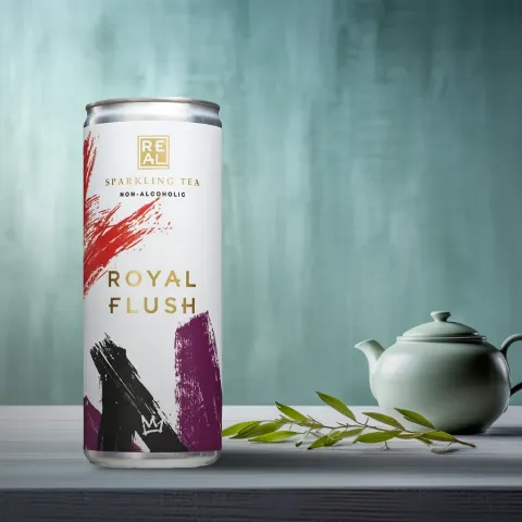 Real Sparkling Tea Royal Flush (0.5% ABV)