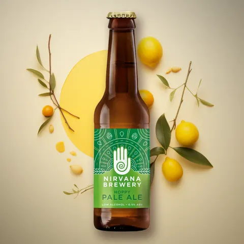 Nirvana Hoppy Pale Ale Alcohol-Free Beer Bottle (0.5% ABV)