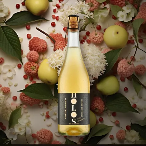 HOLOS 'Sparkling Oolong' Premium Kombucha 750ml Bottle (0.5% ABV)