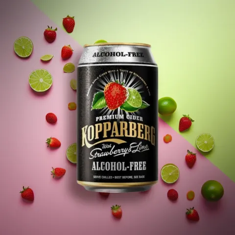 Kopparberg Strawberry & Lime Non-Alcoholic Can (0.05% ABV)