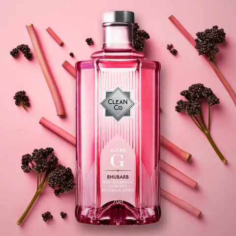 CleanCo Clean G Rhubarb Gin Alternative Alcohol-Free Spirit (0.5% ABV)