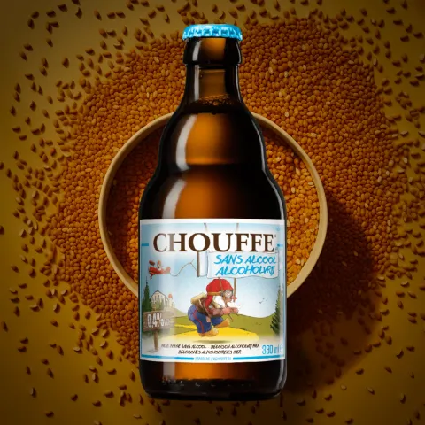 Chouffe Alcohol-Free Blonde Belgian Beer (0.4% ABV)