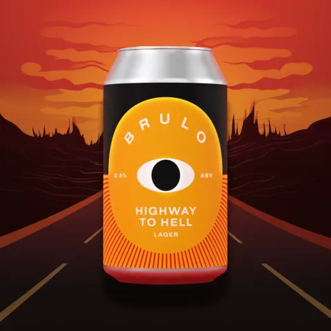 Brulo 'Highway To Hell' Alcohol-Free Lager (0.5% ABV)