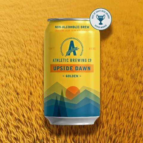 Athletic Brewing Company Upside Dawn Alcohol-Free Golden Ale (0.5% ABV)