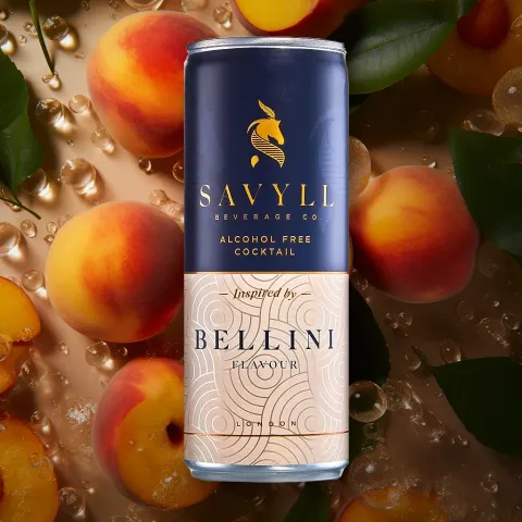 Savyll Bellini Alcohol-Free Cocktail Can (0% ABV)