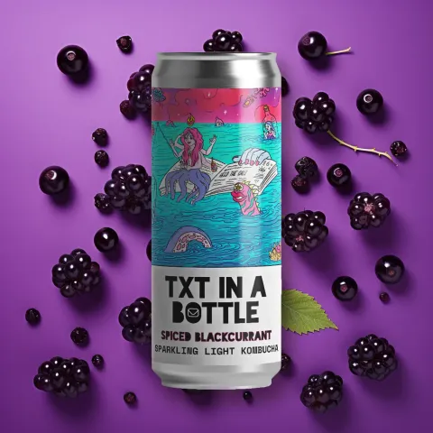 Counter Culture Spiced Blackcurrant Kombucha Can (0.5% ABV)