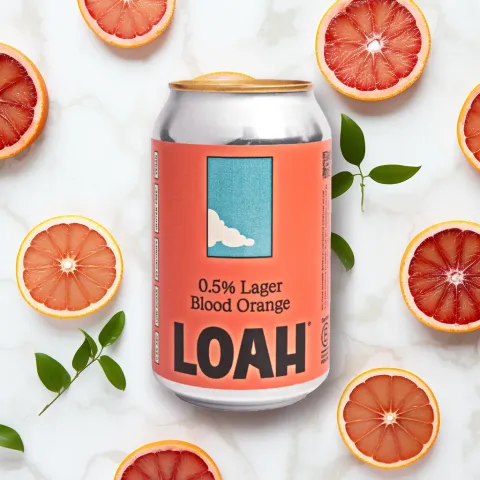 Loah Alcohol-Free Lager Blood Orange (0.5% ABV)