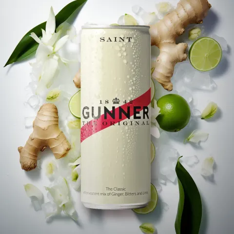 Gunners Alcohol-Free Ginger, Bitters & Lime Cocktail (0.1% ABV)