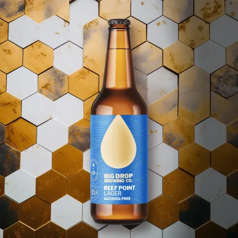 Big Drop Reef Point Alcohol-Free Lager Bottle (0.5% ABV)