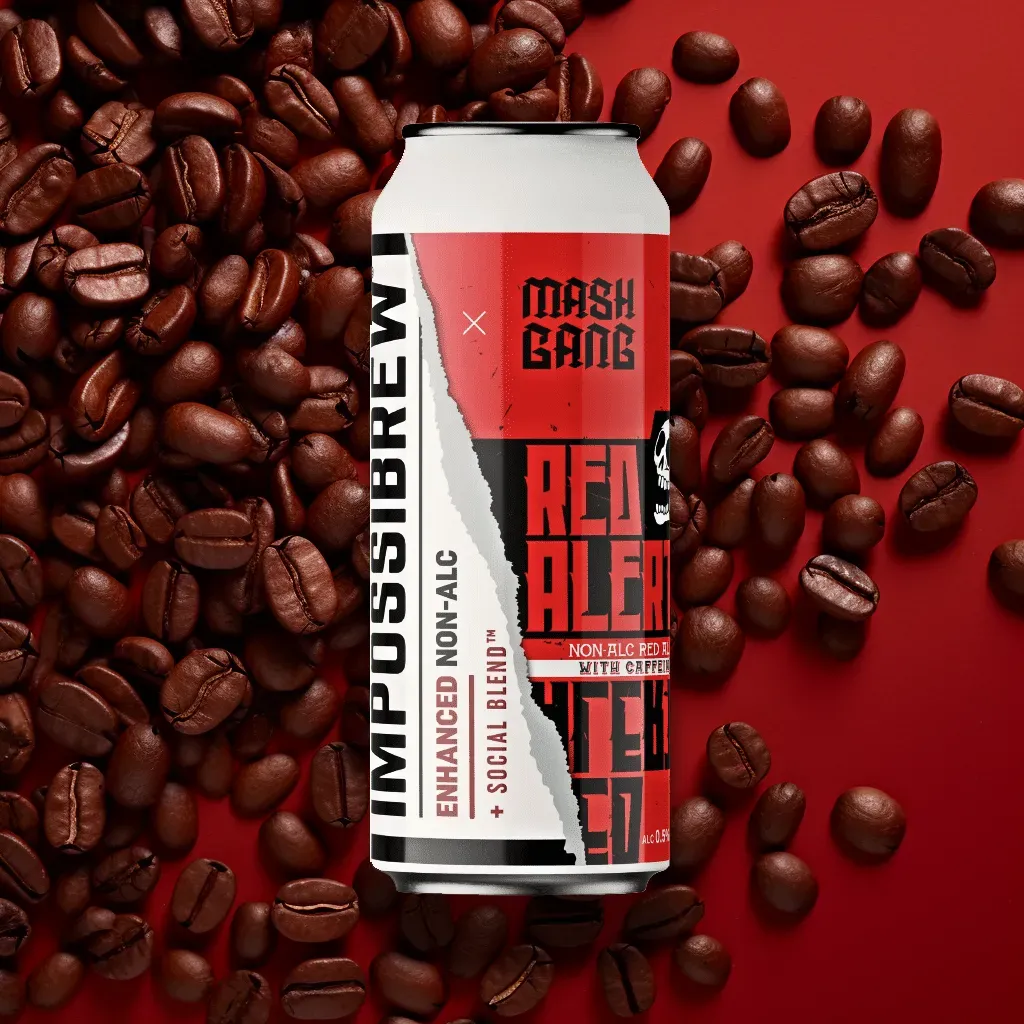Mash Gang X Impossibrew Red Alert Alcohol Free Red Ale (0.5% ABV)
