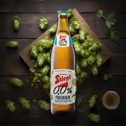 Stiegl Freibier 0.0 alcohol-free lager (0.0% ABV)