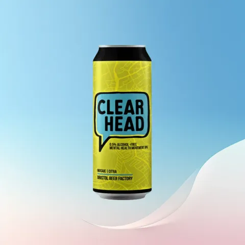 Bristol Beer Factory Clear Head Alcohol-Free Beer Can (0.5% ABV)