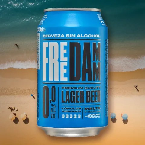 Free Damm Alcohol-Free Beer Can (0.0% ABV)