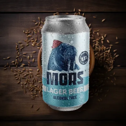 Mors Alcohol-Free Lager Can (0.5% ABV)