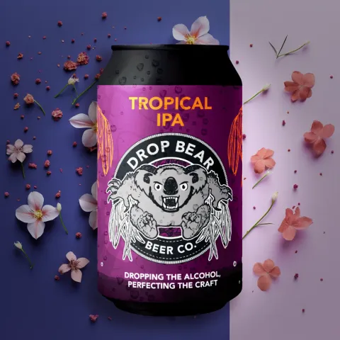 Drop Bear Tropical Alcohol-Free IPA (0.5% ABV)