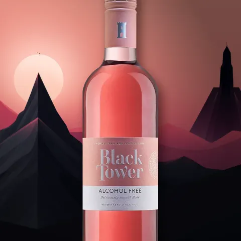 Black Tower Deliciously Light Low Alcohol Rosé Wine (0.0% ABV)