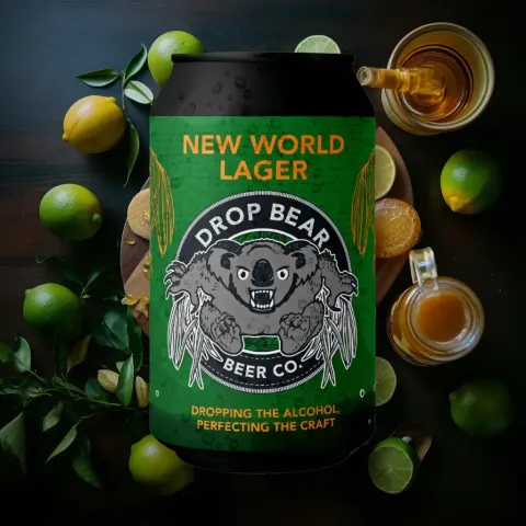 Drop Bear New World IPL Alcohol-Free Lager (0.5% ABV)